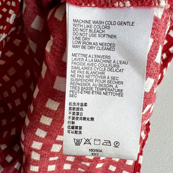 Maeve By Anthropologie Mini Dress Women XXS Gingham Check Coquette Party - Picture 4 of 10